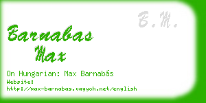 barnabas max business card